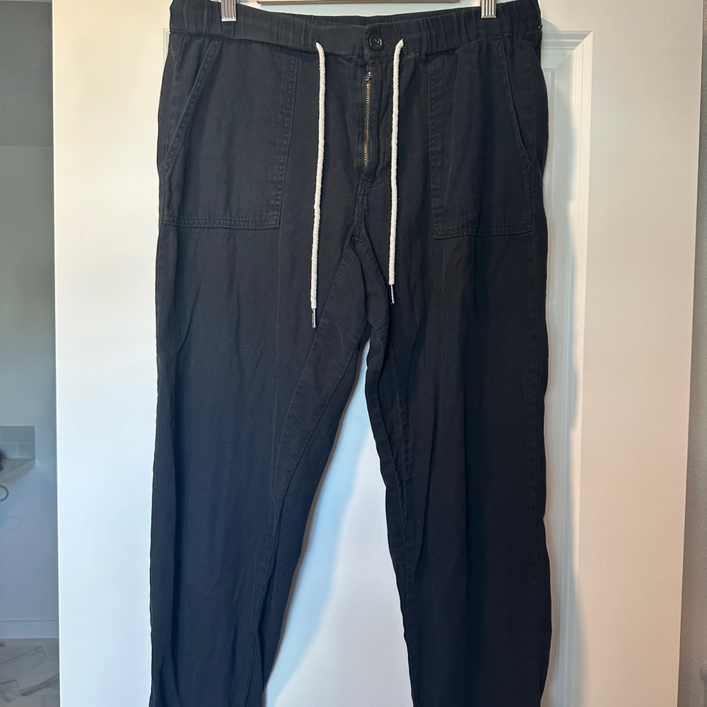 Women's Black Drawstring Ankle Pants